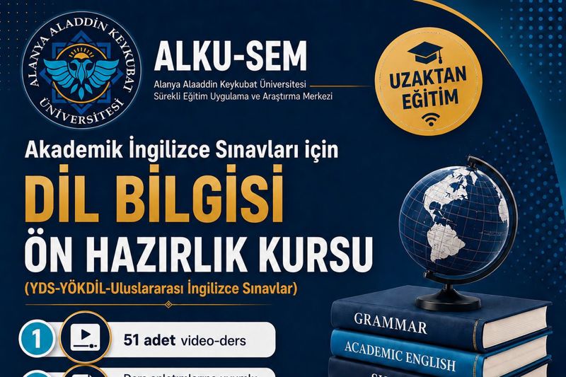 AKADEMİK İNGİLİZCE SINAVLARI İÇİN DİL BİLGİSİ ÖN HAZIRLIK KURSU (YDS-YÖKDİL Uluslararası İngilizce Sınavları)